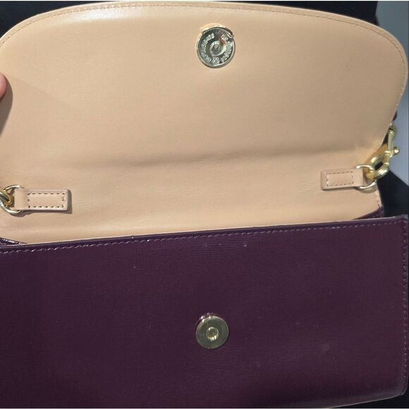 🐢 Nordstrom Curved Day Clutch Burgundy - Picture 6 of 14